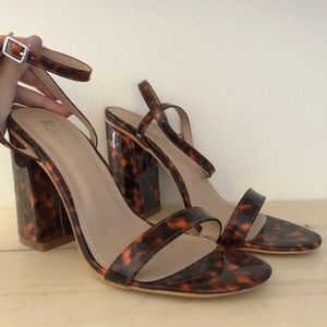 Lulu’s Tortoise Shell Ankle Strap Heels